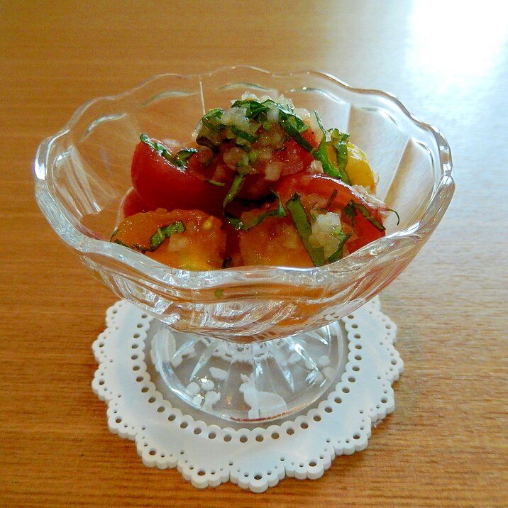 バジルの香り～ミニトマトのサラダ☆